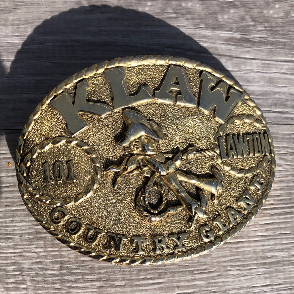 Klan Lawton country giant belt buckle